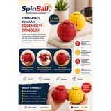 SürLaz SpinBall 2'li Sarı-Kırmızı Stres Topu & Stres Çarkı – El Egzersiz Topu, Odaklanma Oyuncağı, Sessiz Dönen Anti Stres Oyuncağı