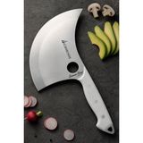 SÜRMENOX Sürmene Serisi Hilal Börek Pizza Bıçağı Beyaz Verzalit Sap Pide Salata Kıyma Mutfak Bıçak ( MFT-001 )