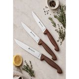 SÜRMENOX Sürmene Silver Serisi 3 Lü Mutfak Bıçak Seti Kahve Sap Et Ekmek Sebze Meyve Bıçağı Günlük Kullanım HDS-120