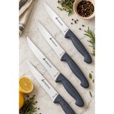 SÜRMENOX Sürmene Silver Serisi 4 Lü Mutfak Bıçak Seti Gri Sap Et Ekmek Sebze Meyve Kesme Bıçağı (SRM-013)