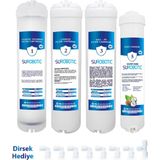 Surobotic Inline Filtre Premium 5000 Serisi Yedek 4'lü Tatlandırıcılı Su Arıtma Cihazı Filtre Seti