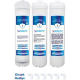 SUROBOTIC Yeni Nesil Arıtma Inline Filtre Premium 5000 Serisi Yedek 3'lü Su Arıtma Cihazı Filtre Seti