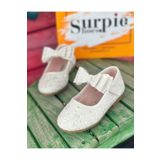Surpie Shoes Bantlı Pul Detaylı Ortopedik Babet, Kız Çocuk Babet