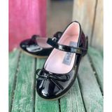 Surpie Shoes Kız Çocuk Babet, İnce Fiyonk Detaylı Düz Tabanlı, Kırmızı Beyaz Siyah Renk Seçenekleri