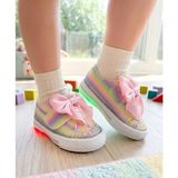 Surpie Shoes Kız Çocuk Günlük Ayakkabı, Çocuk Işıklı Ayakkabı, (22-30 Numara Aralığı Işıklıdır) - Gökkuşağı