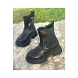 Surpie Shoes Lastik Detaylı Çocuk Bot, Çocuk Siyah Bot