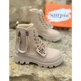 Surpie Shoes Unisex Çocuk Bot Sıcak Astar ve Düz Topuklu Yapısıyla Konforlu Yürüyüş Türkiye Menşeli - Nude