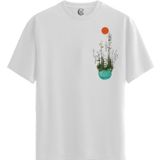 Surreal Forest - %100 Pamuklu Erkek Beyaz Tişört - Premium Quality