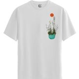 Surreal Forest - %100 Pamuklu Kadın Beyaz Tişört - Premium Quality