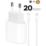 Surtech iPhone Tüm Serilerle Uyumlu 20W Pd Type-C Hızlı Şarj Aleti ve Lightning Kablo Seti 11-12-13 Pro Max - Beyaz