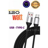 SURTECH Type C Hızlı Şarj Kablosu | Xiaomi Samsung 120 Watt Güç Şarj Kablosu 1M 480 Mbps