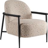 Sürton Meder Siyah Terrazzo Desenli Metal Berjer - Standart