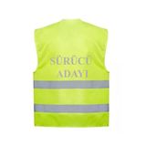 SÜRÜCÜ ADAYI Yazılı Sarı Renk Reflektörlü İkaz Yeleği x 3 Adet