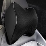 Sürüş için Araba Boyun Yastığı, Ayarlanabilir Kayışlı Boyun Ağrısı Giderme için Araba Kafalık Boyun Destek Yastığı, Rahat Ergonomik Tasarım%100 Hafızalı Köpük, Nefes Alabilir Deri Kılıf Siyah.