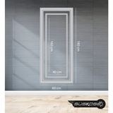 Süs Köşe Dekor Hazır Dekoratif Duvar Takım Iç-Dış Çerçevesi Polimer 180-60CM / 160-40 cm / 4cm-2,5cm(Kalın-Ince) - Beyaz