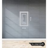 Süs Köşe Dekor Hazır Dekoratif Duvar Takım Iç-Dış Çerçevesi Polimer 80-40CM / 70-30 cm / 4cm-2,5cm(Kalın-Ince) - Beyaz