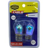 ŞüsCarOto Aksesuar Carub Diadem Ampul Krom Amber Park Sinyal Ampulü Gündüz Farı T20 WY21/5W 12V Turuncu Işık Colormatik 2'li Takım