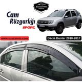 ŞüsCarOto Aksesuar Dacia Duster 2010-2017 Uyumlu Mugen Cam Rüzgarlığı Seti Piano Black 4'lü