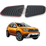 ŞüsCarOto Aksesuar Dacia Duster 2018 Sonrası Uyumlu Kelebek Cam Izgarası Kelebek Cam Vizörü Havalandırma Sağ Sol Takım Parlak Siyah