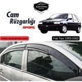 ŞüsCarOto Aksesuar Fiat Tipo 1993-2000 Uyumlu Mugen Cam Rüzgarlığı Seti Piano Black 4'lü