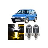 ŞüsCarOto Aksesuar Fiat Uno 1992-2001 Uyumlu Mercekli Far Ampulü Led Xenon Sarı-Beyaz Far Şimşek Etkili Uzun Kısa 2 Ad