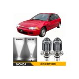 ŞüsCarOto Aksesuar Honda Civic 1991-1995 Mercekli Far Ampulü Led Xenon Beyaz Şimşek Etkili CSP Led Lamba Uzun Kısa