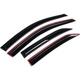 ŞüsCarOto Aksesuar Honda Civic Ies Ek 1996-2000 Uyumlu Mugen Cam Rüzgarlığı Seti Piano Black 4'lü