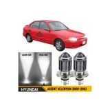 ŞüsCarOto Aksesuar Hyundai Accent Milenyum 2000-2003 Mercekli Far Ampulü Led Xenon Beyaz Şimşek Etkili Lamba Uzun Kısa