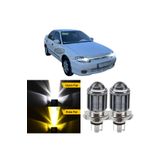 ŞüsCarOto Aksesuar Hyundai Accent Yumurta Kasa 1995-2000 Uyumlu Mercekli Far Ampulü Led Xenon Sarı-Beyaz Şimşek Etkili