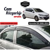 ŞüsCarOto Aksesuar Hyundai I20 2008-2014 Uyumlu Mugen Cam Rüzgarlığı Seti Piano Black 4'lü