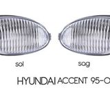 ŞüsCarOto Aksesuar Hyundai Uyumlu Accent Yumurta Kasa İçin 1995-2000 Sis Lambası Takımı Beyaz 2 Adet