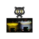 ŞüsCarOto Aksesuar Kedi Göz Sis Farı Çift Renk Sarı-Beyaz Araç Motosiklet Off Road Led Lamba Metal Çalışma Lambası 1 Ad