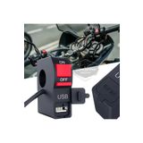 ŞüsCarOto Aksesuar Motosiklet Atv Elektrikli Bisiklet 12V Açma Kapama Düğmesi Far Anahtarı USB Şarj 22 mm Gidon Montaj