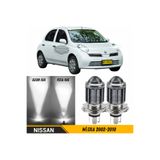 ŞüsCarOto Aksesuar Nissan Micra 2002-2010 Mercekli Far Ampulü Led Xenon Beyaz Şimşek Etkili CSP Led Lamba Uzun Kısa
