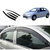ŞüsCarOto Aksesuar Peugeot 206 206+ 1998-2012 Uyumlu Mugen Cam Rüzgarlığı Seti Piano Black 4lü Ithal