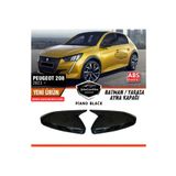 ŞüsCarOto Aksesuar Peugeot 208 2021 Sonrası Uyumlu Batman Yarasa Ayna Kapağı Piano Black ABS Plastik Sağ Sol Takım