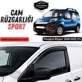 ŞüsCarOto Aksesuar Peugeot Bipper 2008-2022 Uyumlu Mugen Cam Rüzgarlığı Seti Piano Black 2\'li Ithal Parlak Siyah