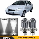 ŞüsCarOto Aksesuar Renault Symbol 2008-2012 Thalia Uyumlu Mercekli Far Ampulü LED Xenon Beyaz Renk Far Şimşek Etkili Csp LED Lamba Uzun Kısa 2 Adet Takım