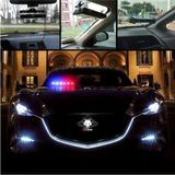 ŞüsCarOto Aksesuar S6 Cam Içi Vantuzlu Polis Çakar 6 Ledli Kırmızı Mavi 12 Mod Çakmaklık Girişli