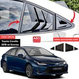 ŞüsCarOto Aksesuar Toyota Corolla 2018 Sonrası E210 Uyumlu Kelebek Cam Izgarası Kelebek Cam Vizörü Ithal Havalandırma Sağ Sol Takım Parlak Siyah 1.sınıf