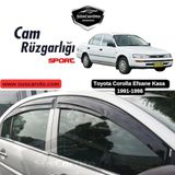 ŞüsCarOto Aksesuar Toyota Corolla AE101 Efsane Kasa 1991-1998 Uyumlu Mugen Cam Rüzgarlığı Seti Piano Black 4'lü İthal