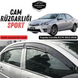 ŞüsCarOto Aksesuar Toyota Corolla E170 2013-2018 Uyumlu Mugen Cam Rüzgarlığı Seti Piano Black 4\'lü Ithal Parlak Siyah
