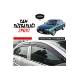 ŞüsCarOto Aksesuar Toyota Corolla Terra 1999-2002 Uyumlu Mugen Cam Rüzgarlığı Seti Piano Black 4'lü İthal Parlak Siyah