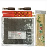 Sushi Seti 1, 5 Yaprak Yosun, Sushi Matı, Chopstick, Soya Sosu, Evde Sushi Yap