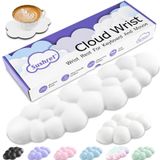 Sushret Cloud Bilek Dinlenme Klavyesi, PU Deri Hafızalı Köpüklü Bulut Klavye Bilek Pedi Seti, Avuç İçi Desteği için Sevimli Kol Dayanağı, PC/Oyun Masası Aksesuarları/Ofis Kurulumu/Bilgisayar El