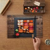 Suşi Çeşitleri - Suşi Tabağı Tasarımı 240 Parça Ahşap Puzzle Ahşap Kutuda MP02698