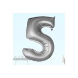 Süsle Baby Party 5 Yaş Rakam Folyo Balon Gümüş Renk Doğum Günü Yaş Balonu 100 Cm (1 Metre)