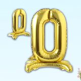 SüSLe Bebek ve Parti 0 Rakam Ayaklı Folyo Balon, 65 Cm - Altın
