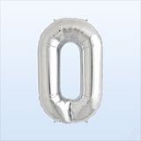 SüSLe Bebek ve Parti 0 Yaş Rakam Gümüş Folyo Balon - 76 Cm Çok Renkli
