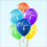 SüSLe Bebek ve Parti 1 Yaş İyi ki Doğdun Çok Renkli Pastel Balon, 30cm x 8 Adet